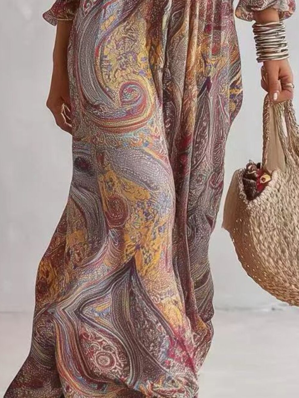Zimmermann Boho Paisley Midi Dress in Multicolor - Picture 3 of 4